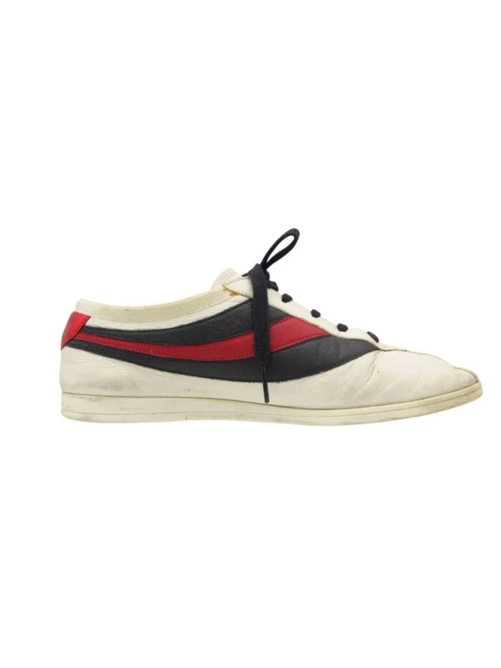Gucci Sneakers Low Cut Falacer Ace Web Leather Cowhide Calf 6